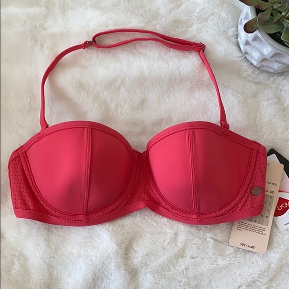 Calia Carrie Underwood Bandeau Swim top rouge red - Picture 3 of 11